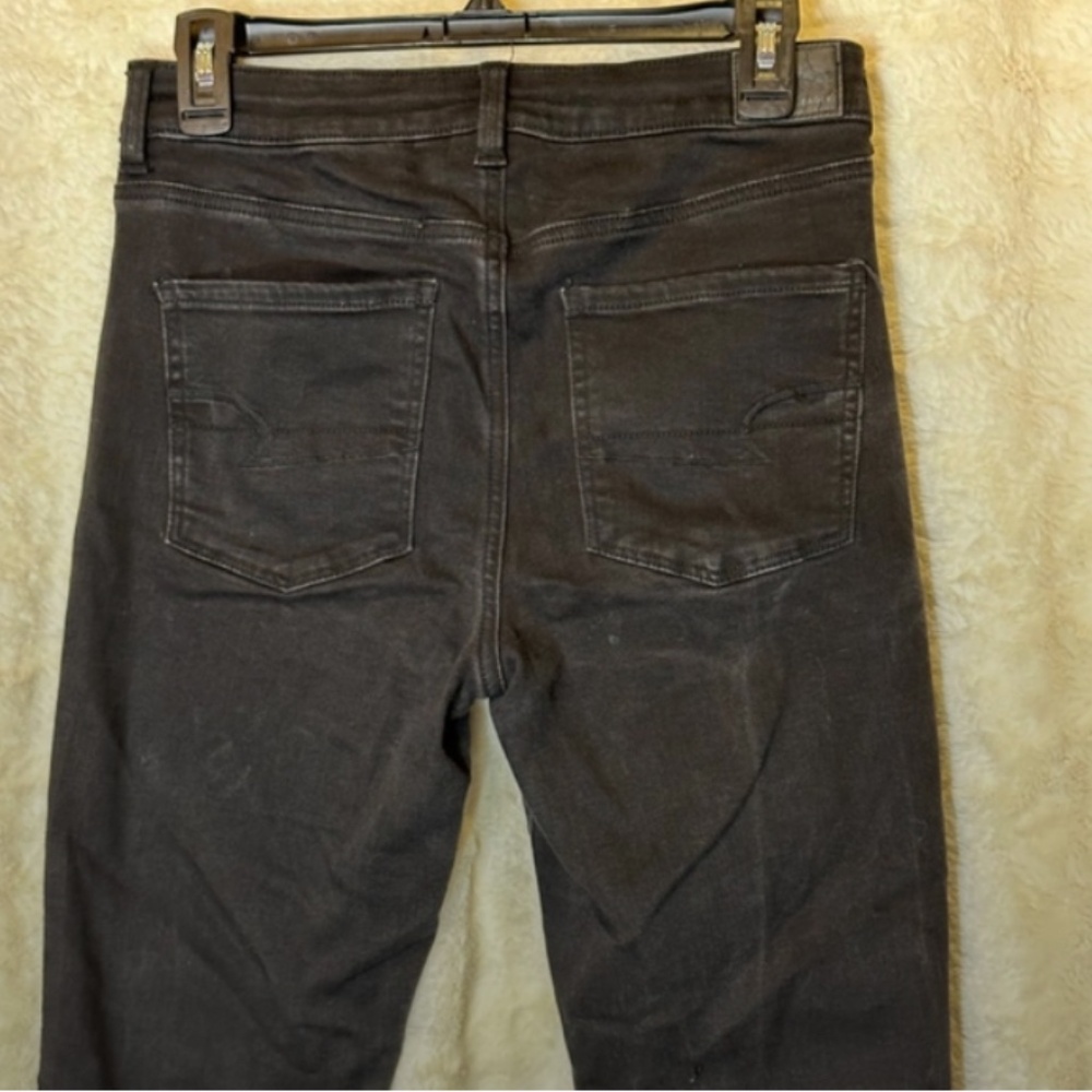 American Eagle Next Level Stretch Womens 8 Black Super HighRIse Jogging Crop
